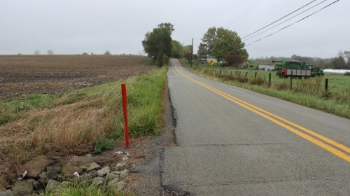 Route 2023 facing north on Hill Churches Road will be widened Route 2023 facing north on Hill Churches Road will be widened