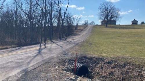 Existing drainage at Baker Road and Hill Churches Road will be improved Existing drainage at Baker Road and Hill Churches Road will be improved