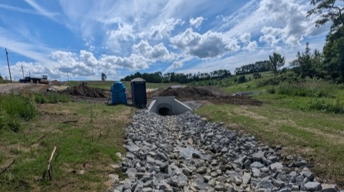 New drainage on Bell Memorial Church Road New drainage on Bell Memorial Church Road